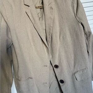 Tan Linen Blazer